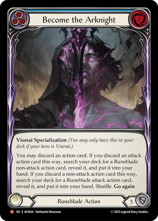 Become the Arknight (Blue) [AVS026] (Armory Deck: Legends Viserai) | Magic Magpie