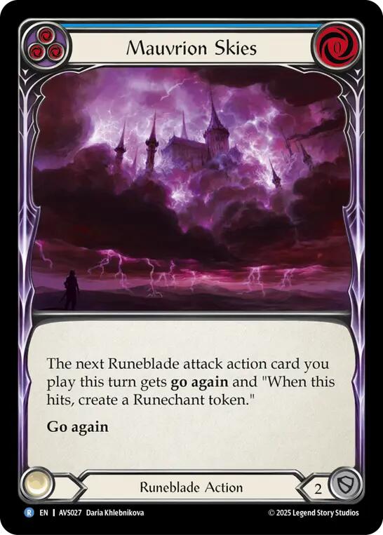 Mauvrion Skies (Blue) [AVS027] (Armory Deck: Legends Viserai) | Magic Magpie