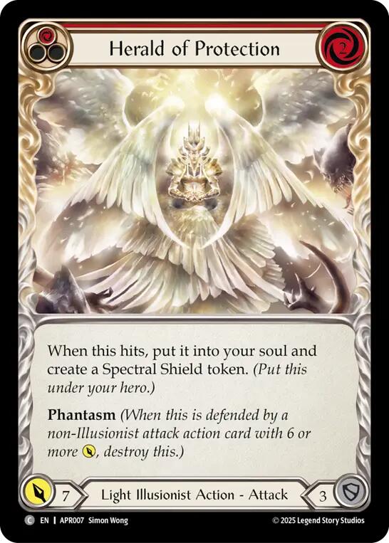 Herald of Protection (Red) [APR007] (Armory Deck: Legends Prism) | Magic Magpie