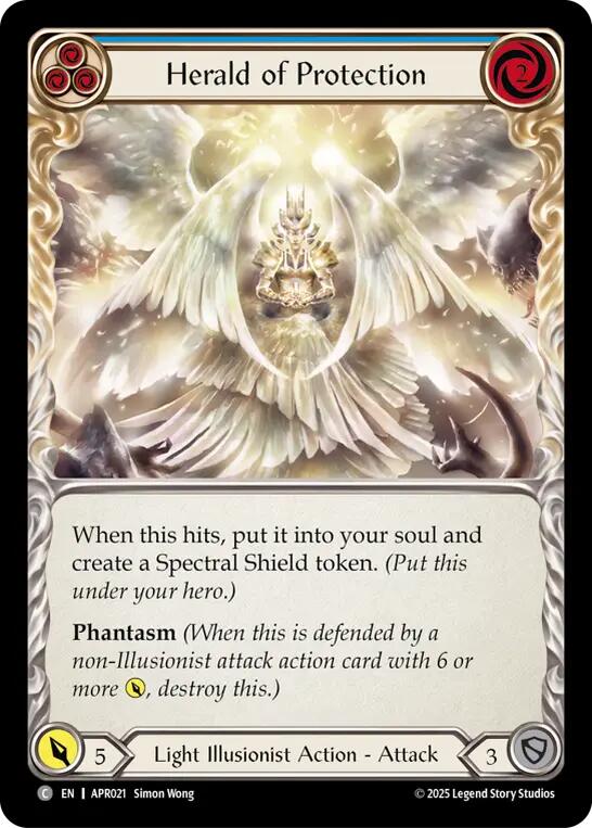 Herald of Protection (Blue) [APR021] (Armory Deck: Legends Prism) | Magic Magpie