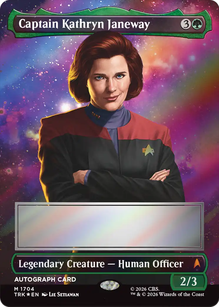 Captain Kathryn Janeway (Borderless) (Signed) [Star Trek] | Magic Magpie