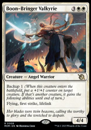 Boon-Bringer Valkyrie (Promo Pack) [March of the Machine Promos] | Magic Magpie