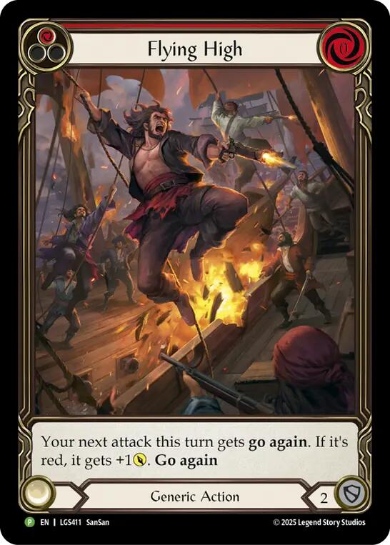 Flying High (Red) [LGS411] (Promo)  Rainbow Foil | Magic Magpie