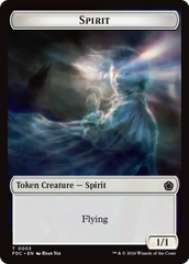 Angel (0002) // Spirit Double-Sided Token [Foundations Commander Tokens] | Magic Magpie