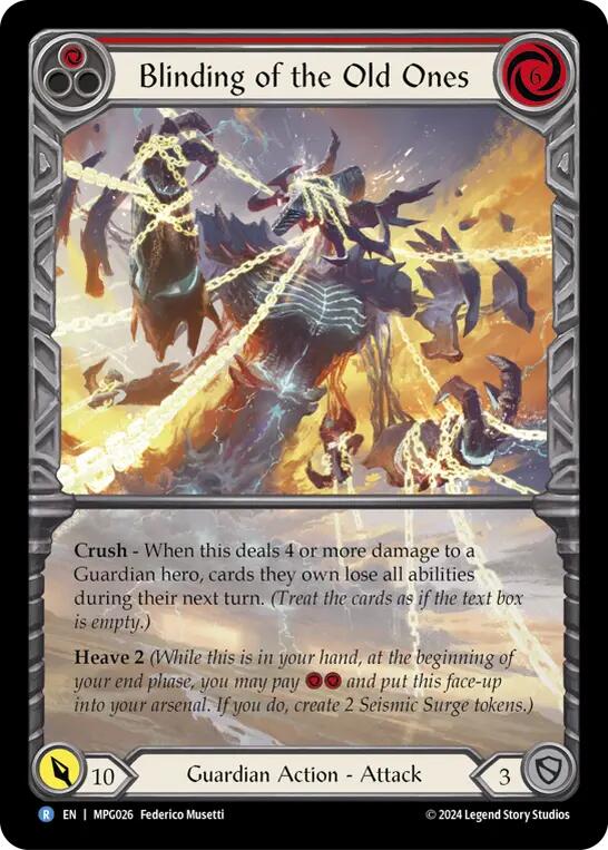 Blinding of the Old Ones (Extended Art) [MPG026] (Mastery Pack Guardian)  Rainbow Foil | Magic Magpie