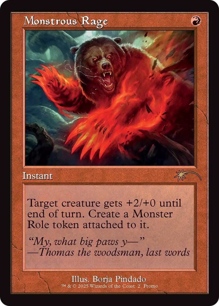 Monstrous Rage (Retro Frame) [Standard Showdown Promos] | Magic Magpie
