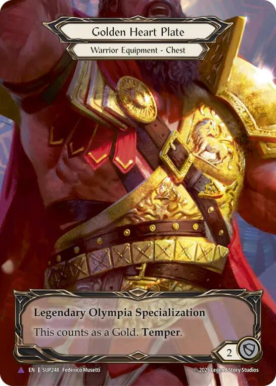 Golden Heart Plate (Marvel) [SUP248] (Super Slam)  Cold Foil | Magic Magpie
