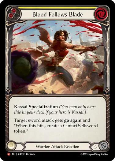 Blood Follows Blade [SUP252] (Super Slam)  Rainbow Foil | Magic Magpie