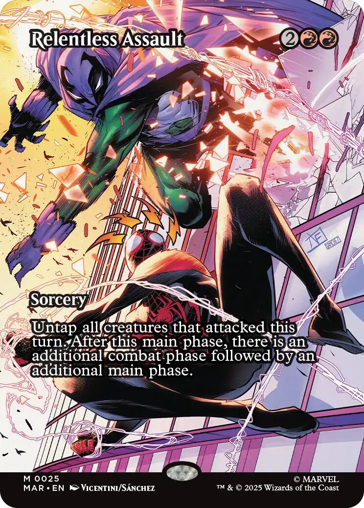 Relentless Assault (Borderless) [Marvel's Spider-Man: Eternal-Legal] | Magic Magpie