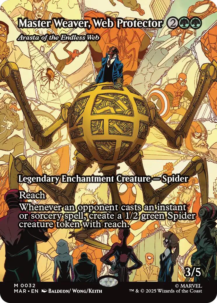 Master Weaver, Web Protector - Arasta of the Endless Web (Borderless) [Marvel's Spider-Man: Eternal-Legal] | Magic Magpie