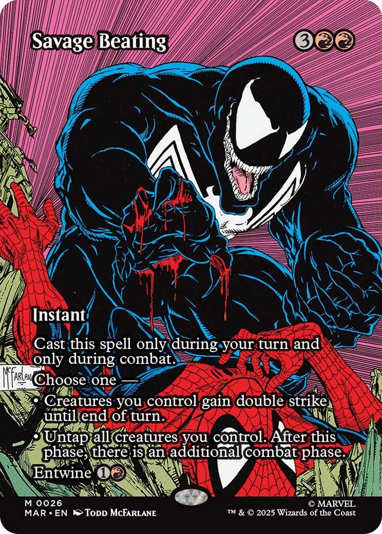 Savage Beating (Borderless) [Marvel's Spider-Man: Eternal-Legal] | Magic Magpie