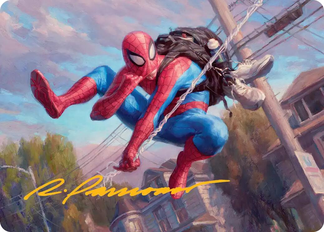 Spider-Man, Web-Slinger Art Card (Gold-Stamped Signature) [Marvel's Spider-Man Art Series] | Magic Magpie