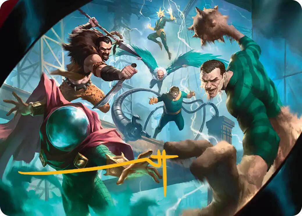 Behold the Sinister Six! Art Card (7/54) (Gold-Stamped Signature) [Marvel's Spider-Man Art Series] | Magic Magpie