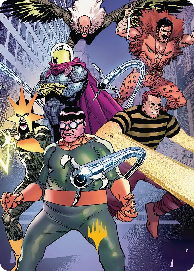 Behold the Sinister Six! Art Card (45/54) (Gold-Stamped Planeswalker Symbol) [Marvel's Spider-Man Art Series] | Magic Magpie