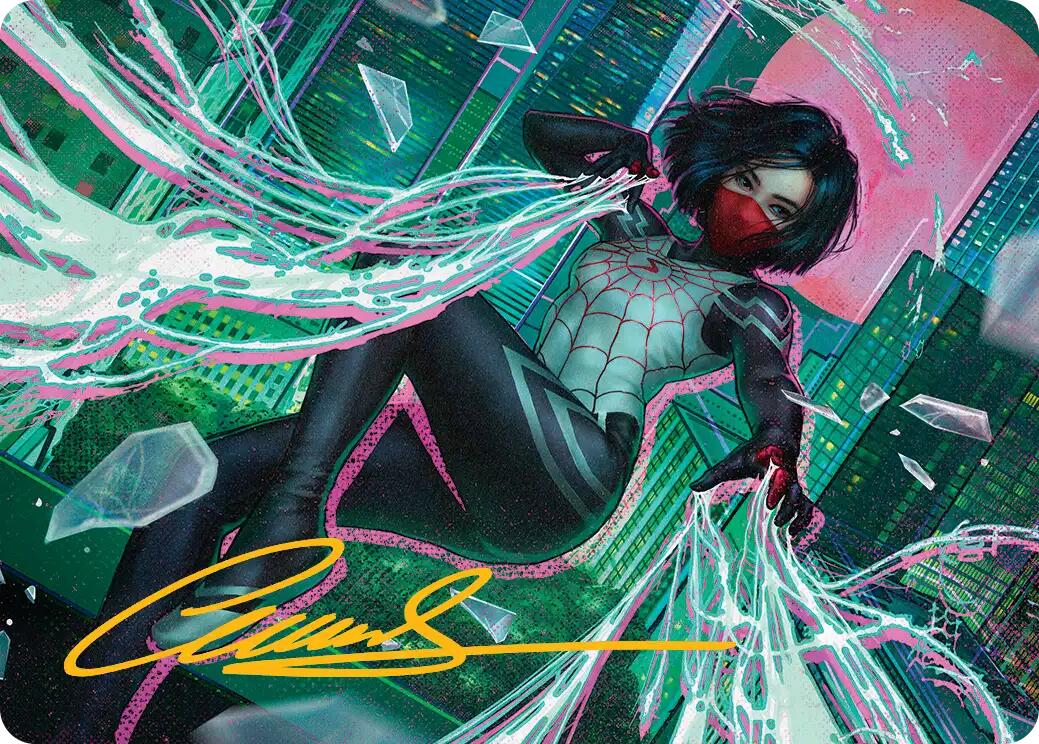 Silk, Web Weaver Art Card (29/54) (Gold-Stamped Signature) [Marvel's Spider-Man Art Series] | Magic Magpie