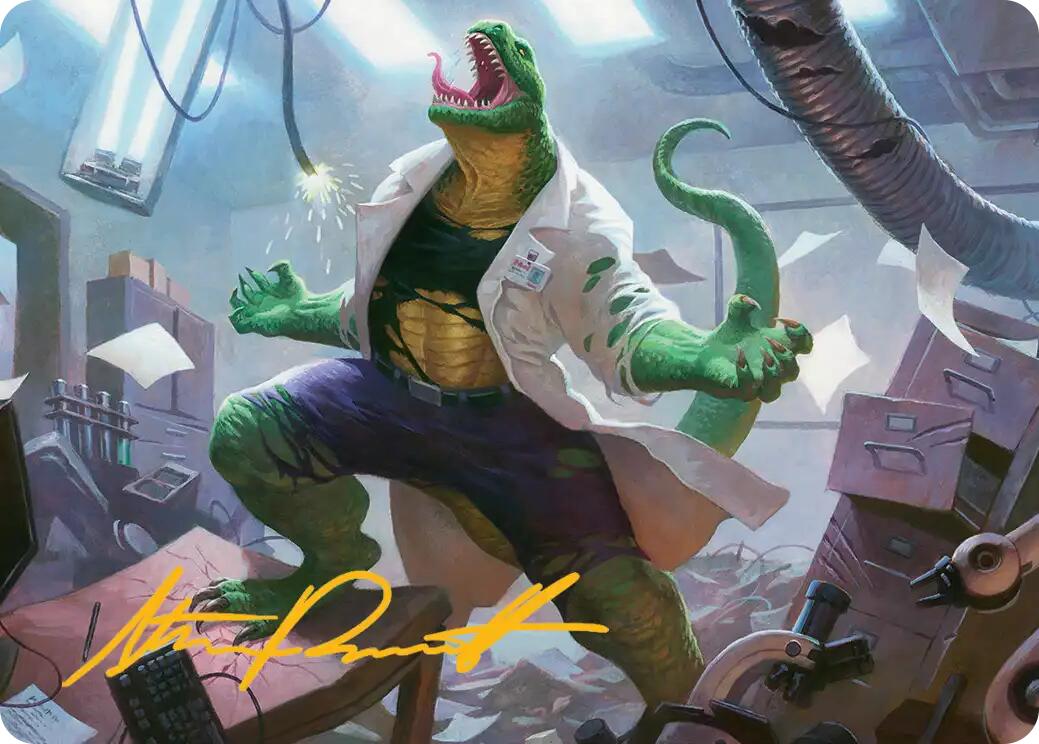 Lizard, Connors's Curse Art Card (Gold-Stamped Signature) [Marvel's Spider-Man Art Series] | Magic Magpie
