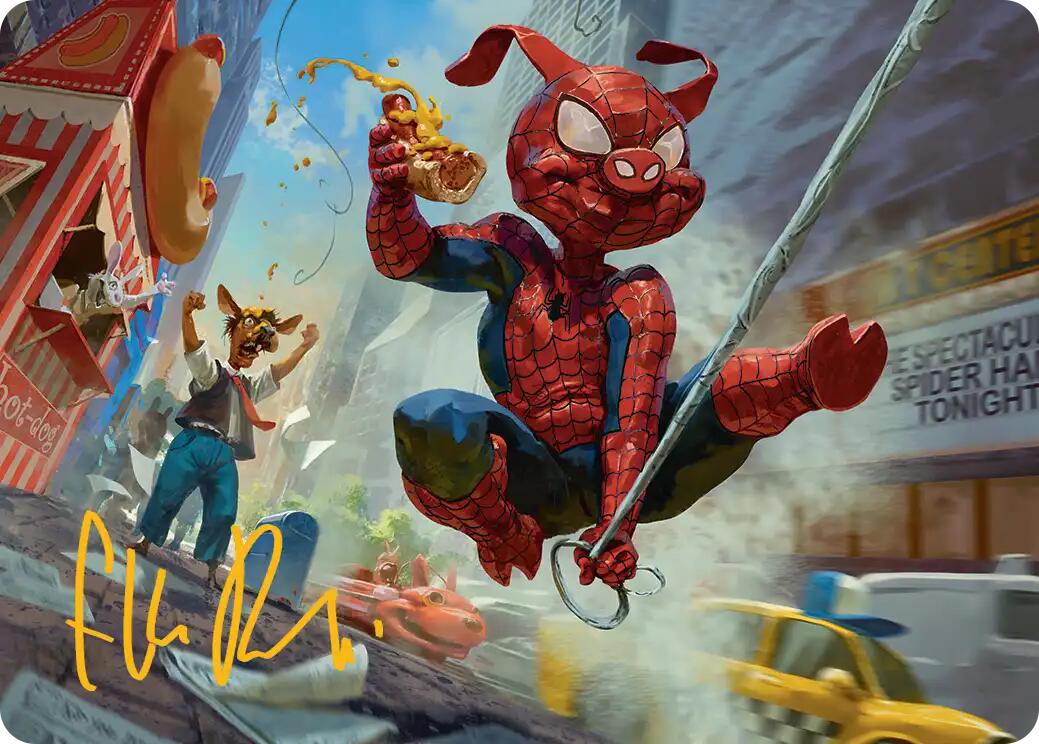 Spider-Ham, Peter Porker Art Card (Gold-Stamped Signature) [Marvel's Spider-Man Art Series] | Magic Magpie