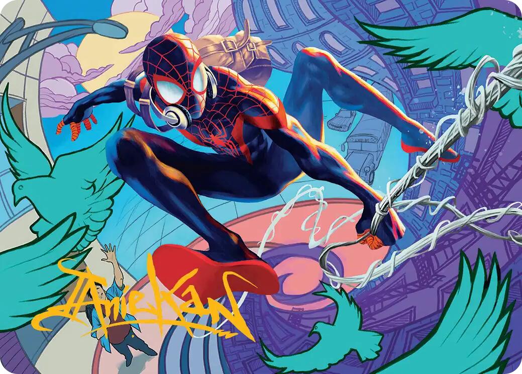 Spider-Man, Brooklyn Visionary Art Card (Gold-Stamped Signature) [Marvel's Spider-Man Art Series] | Magic Magpie