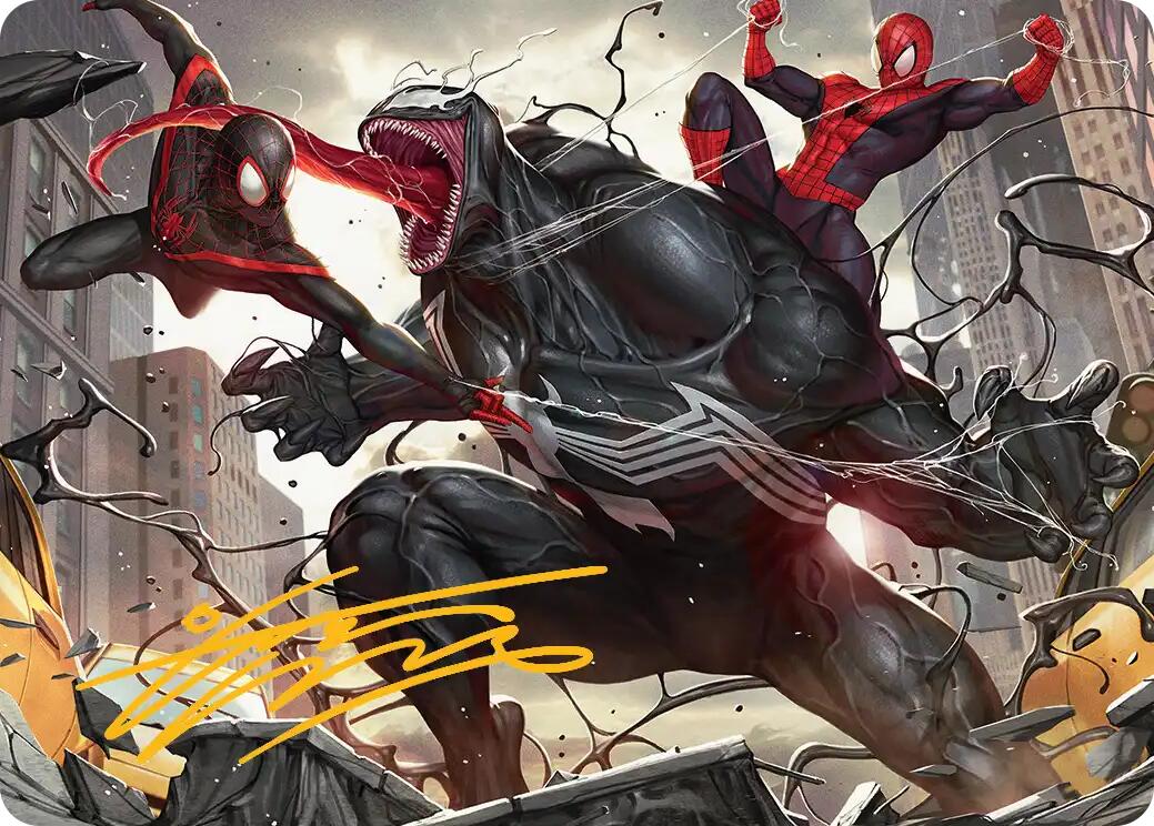 Terrific Team-Up Art Card (Gold-Stamped Signature) [Marvel's Spider-Man Art Series] | Magic Magpie