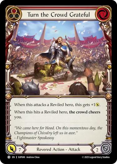 Turn the Crowd Grateful (Red) [SUP049] (Super Slam)  Rainbow Foil | Magic Magpie