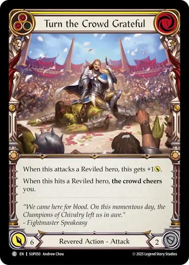 Turn the Crowd Grateful (Yellow) [SUP050] (Super Slam)  Rainbow Foil | Magic Magpie