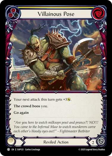 Villainous Pose (Yellow) [SUP121] (Super Slam)  Rainbow Foil | Magic Magpie