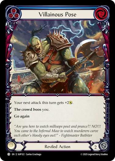 Villainous Pose (Blue) [SUP122] (Super Slam)  Rainbow Foil | Magic Magpie