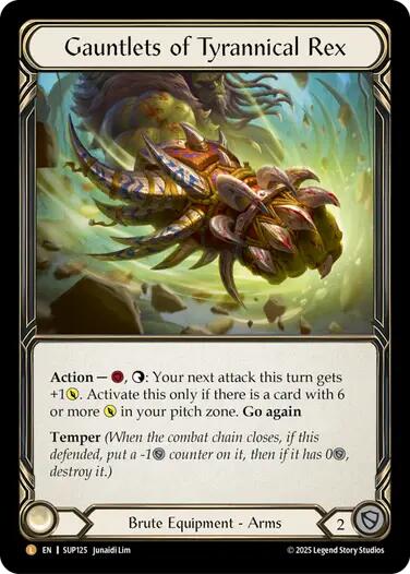Gauntlets of Tyrannical Rex [SUP125] (Super Slam)  Cold Foil | Magic Magpie