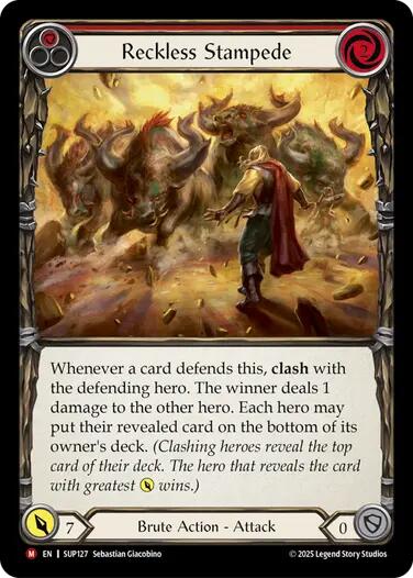 Reckless Stampede [SUP127] (Super Slam)  Rainbow Foil | Magic Magpie