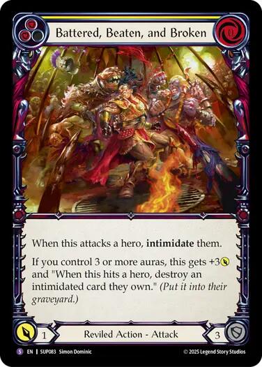 Battered, Beaten, and Broken [SUP083] (Super Slam)  Rainbow Foil | Magic Magpie
