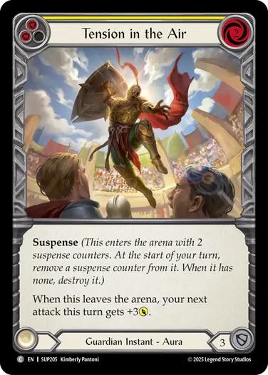 Tension in the Air (Yellow) [SUP205] (Super Slam)  Rainbow Foil | Magic Magpie
