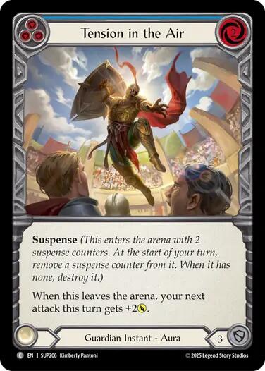 Tension in the Air (Blue) [SUP206] (Super Slam)  Rainbow Foil | Magic Magpie