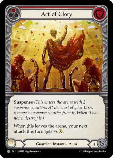 Act of Glory (Red) [SUP195] (Super Slam)  Rainbow Foil | Magic Magpie