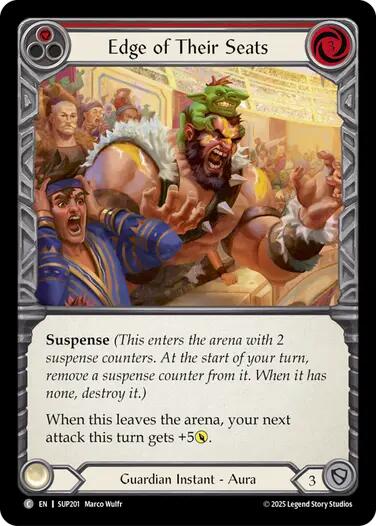 Edge of Their Seats (Red) [SUP201] (Super Slam)  Rainbow Foil | Magic Magpie