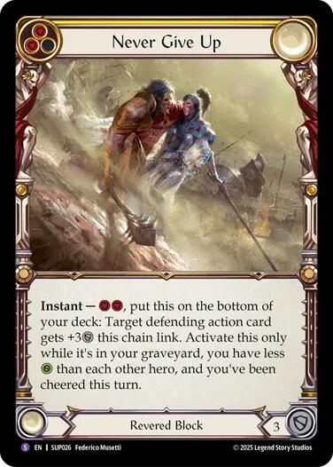 Never Give Up [SUP026] (Super Slam)  Rainbow Foil | Magic Magpie