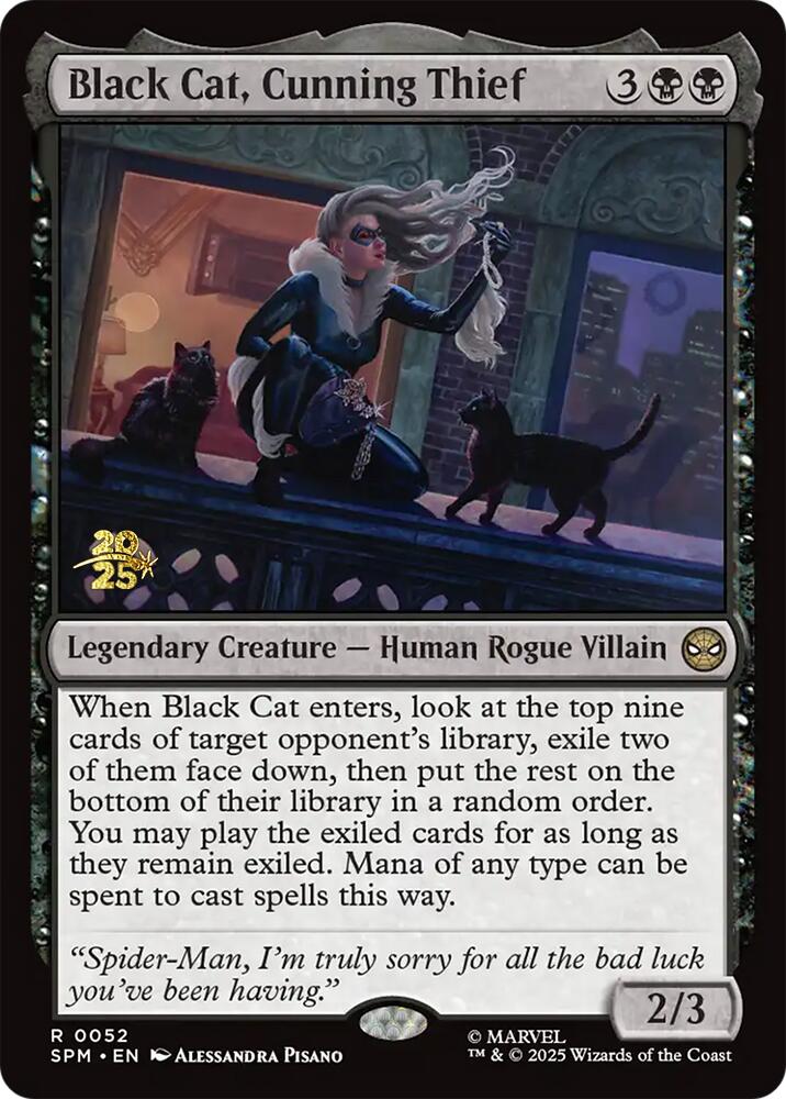 Black Cat, Cunning Thief [Marvel's Spider-Man Prerelease Promos] | Magic Magpie