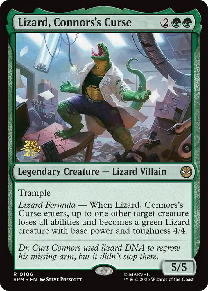Lizard, Connors's Curse [Marvel's Spider-Man Prerelease Promos] | Magic Magpie