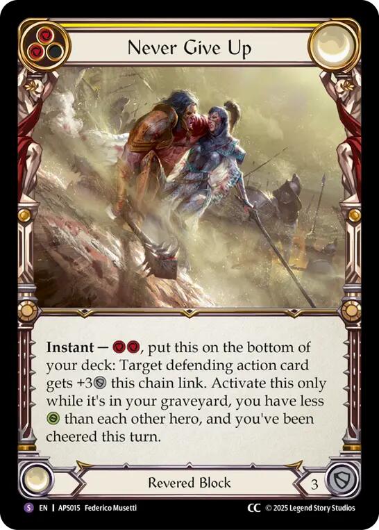 Never Give Up [ASP015] (Armory Deck: Pleiades) | Magic Magpie