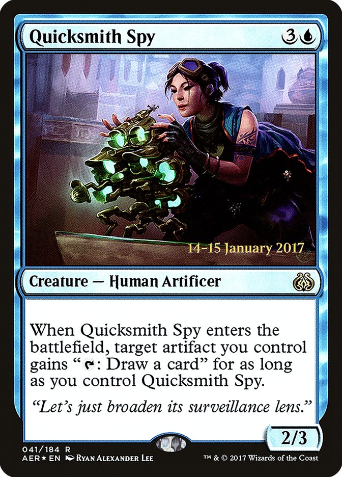 Quicksmith Spy [Aether Revolt Prerelease Promos] | Magic Magpie