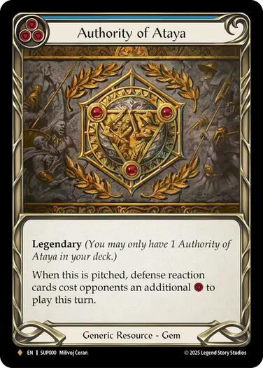 Authority of Ataya (Cold Foil) [SUP000] (Super Slam)  Cold Foil | Magic Magpie