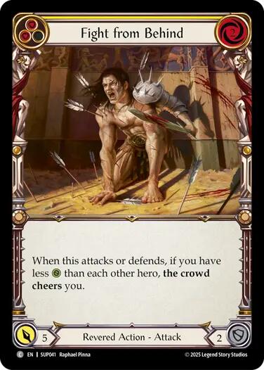 Fight from Behind (Yellow) [SUP041] (Super Slam)  Rainbow Foil | Magic Magpie