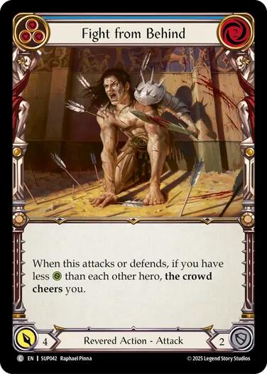 Fight from Behind (Blue) [SUP042] (Super Slam)  Rainbow Foil | Magic Magpie