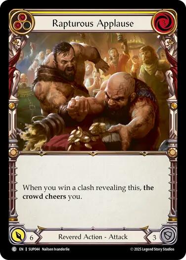 Rapturous Applause (Yellow) [SUP044] (Super Slam)  Rainbow Foil | Magic Magpie