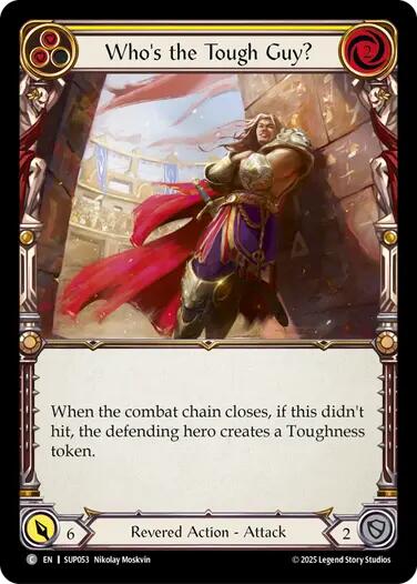 Who's the Tough Guy? (Yellow) [SUP053] (Super Slam)  Rainbow Foil | Magic Magpie