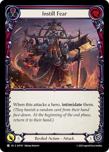 Instill Fear (Red) [SUP107] (Super Slam)  Rainbow Foil | Magic Magpie
