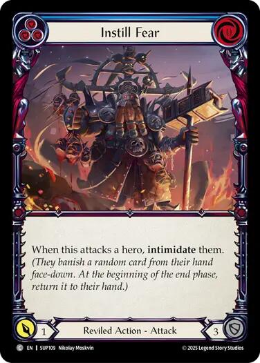 Instill Fear (Blue) [SUP109] (Super Slam)  Rainbow Foil | Magic Magpie