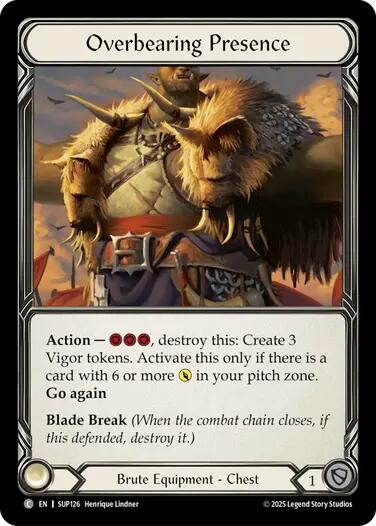 Overbearing Presence (Cold Foil) [SUP126] (Super Slam)  Cold Foil | Magic Magpie