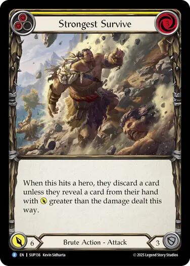 Strongest Survive (Yellow) [SUP136] (Super Slam)  Rainbow Foil | Magic Magpie