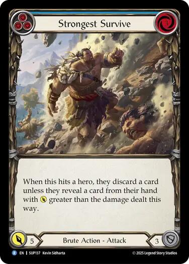 Strongest Survive (Blue) [SUP137] (Super Slam)  Rainbow Foil | Magic Magpie