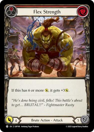 Flex Strength (Red) [SUP149] (Super Slam)  Rainbow Foil | Magic Magpie
